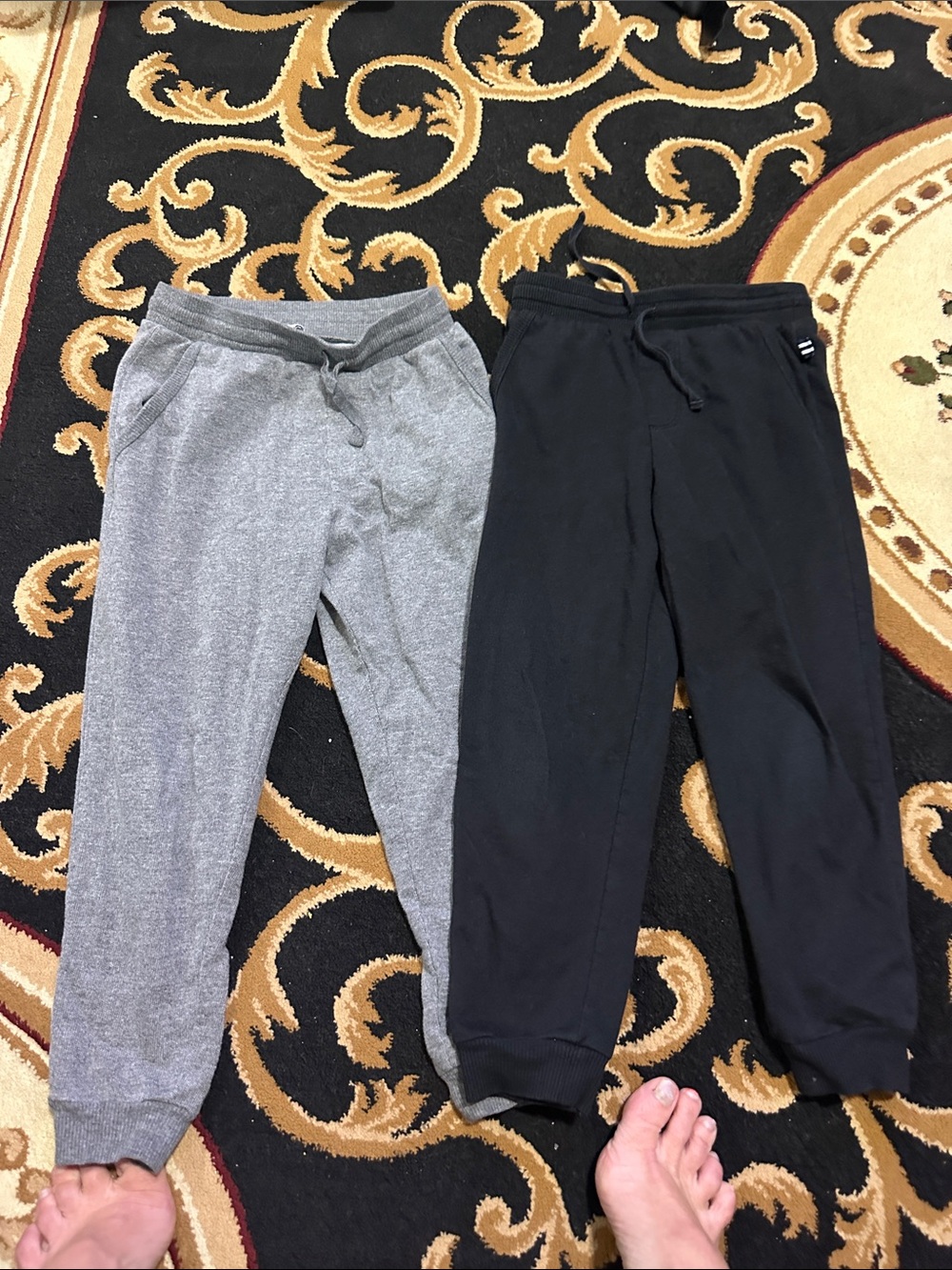 Splendid Kids Jogger Pants in Gray and Black
